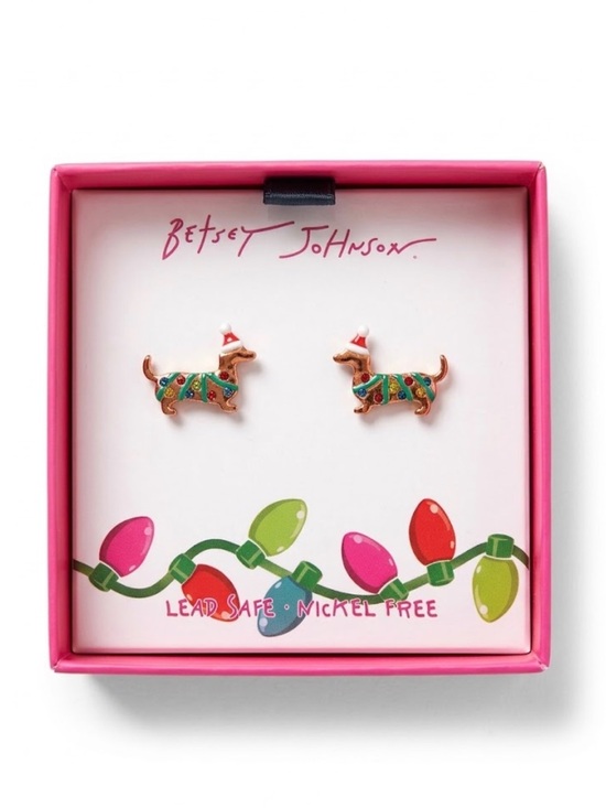 Betsey Johnson Jewelry - NWT ⚜️♥️⚜️ BETSEY JOHNSON Christmas Lights Dachshund Stud Earrings
